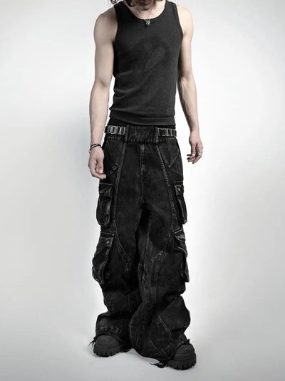 Goth cargo jeans-Y3K Style
