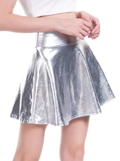 Gray metallic skirt-Y3K Style