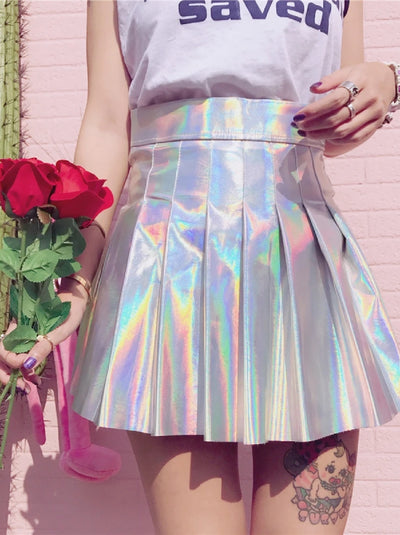 Holographic Skirt-Y3K Style