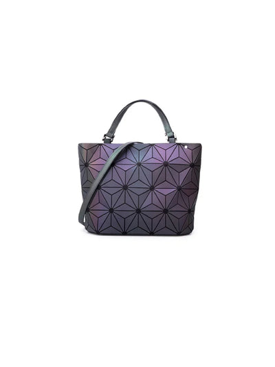 Holographic geometric tote bag-Y3K Style