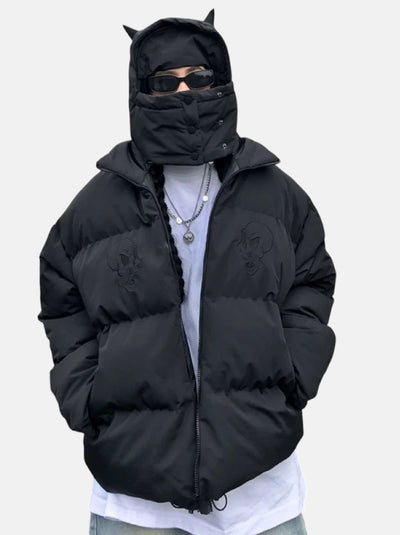 Horn puffer jacket-Y3K Style