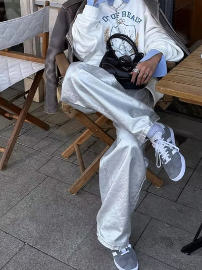 Metallic silver jeans-Y3K Style