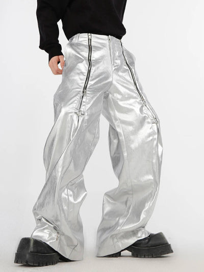 Silver metallic pant-Y3K Style